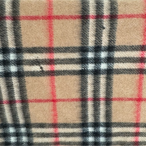 Vintage Burberrys Nova Check Wool Cashmere Scarf - Picture 7 of 8